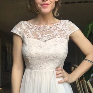 Blush Taupe Bridesmaid maxi dress